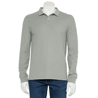 Men's Sonoma Goods For Life® Long Sleeve Pique Polo