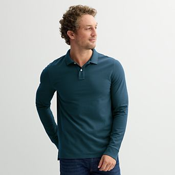 Men's Sonoma Goods For Life® Long Sleeve Pique Polo