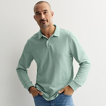 Men's Sonoma Goods For Life® Long Sleeve Pique Polo