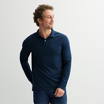 Men's Sonoma Goods For Life® Essential Long Sleeve Pique Polo