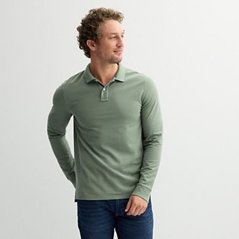 Men's Sonoma Goods For Life® Essential Long Sleeve Pique Polo
