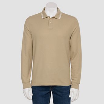 Men's Sonoma Goods For Life® Essential Long Sleeve Pique Polo