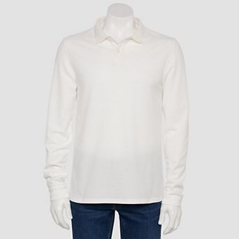 Men's Sonoma Goods For Life® Essential Long Sleeve Pique Polo