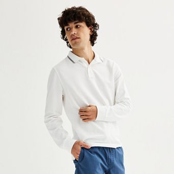 Men's Sonoma Goods For Life® Long Sleeve Pique Polo