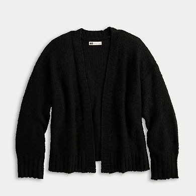 Juniors' SO® Long Sleeve Open Front Cardigan