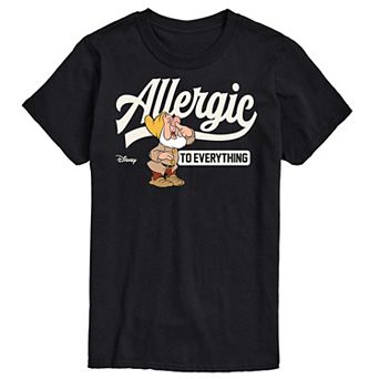 Disney Princess Big & Tall Allergic To Everything Graphic Tee