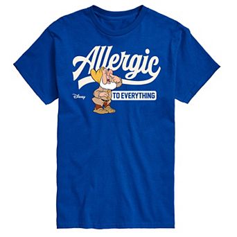 Disney Princess Big & Tall Allergic To Everything Graphic Tee