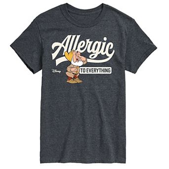 Disney Princess Big & Tall Allergic To Everything Graphic Tee
