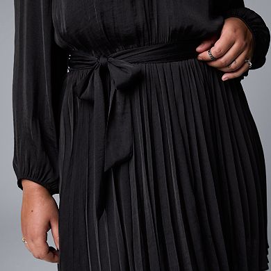 Plus Size Simply Vera Vera Wang Pleated Mini Dress