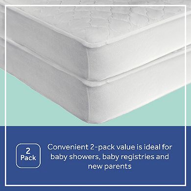 Sealy 2-Pack Waterproof Crib Mattress Pad