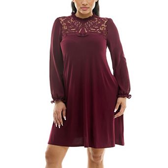 Women's Nina Leonard Chiffon Ruffle Dress