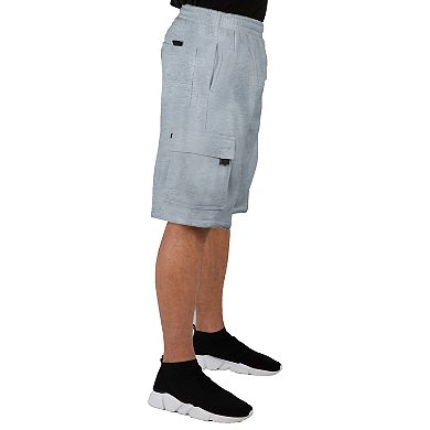 Vibes Men's Fleece Relaxed Fit Cargo Shorts 13" Inseam