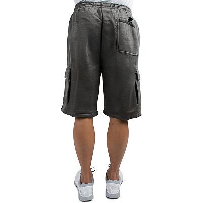 Vibes Men's Fleece Relaxed Fit Cargo Shorts 13