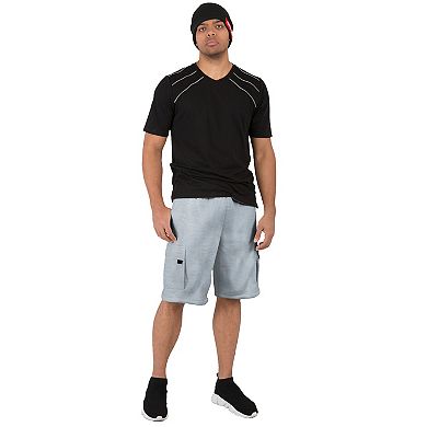 Vibes Men's Fleece Relaxed Fit Cargo Shorts 13" Inseam