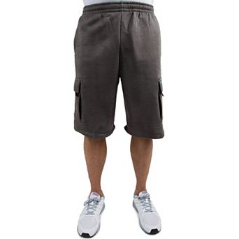 Vibes Men's Fleece Relaxed Fit Cargo Shorts 13" Inseam