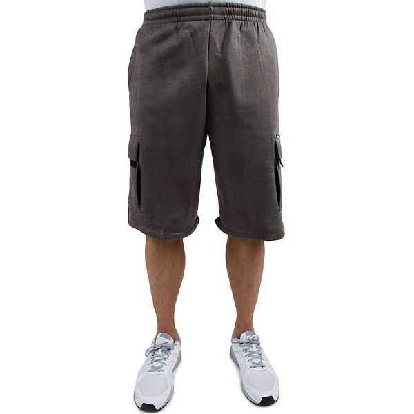 Vibes Men's Fleece Relaxed Fit Cargo Shorts 13