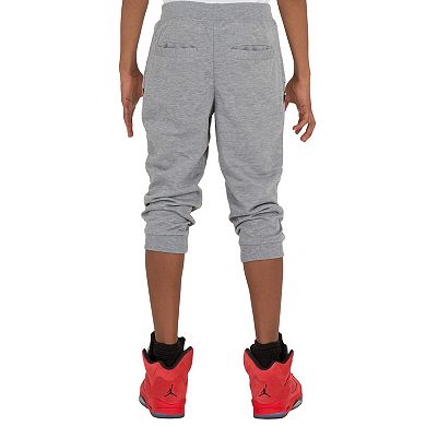 Vibes Boy's Jogger Capri Shorts Zipper Pockets CVC French Terry Rib Bottom