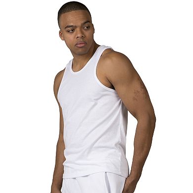 Vibes Men's Premium Cotton Rib Athletic Tank Tops Sleeveless Knit Shirt