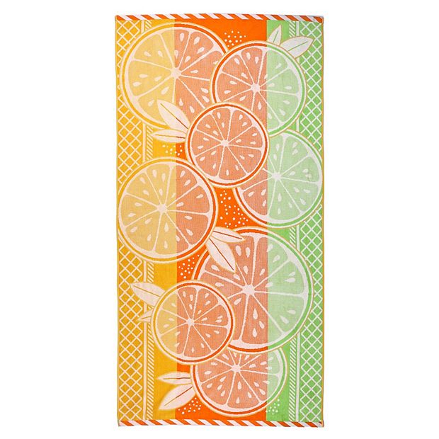 The Big One Oversized Citrus Woven Beach Towel