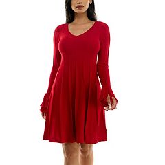 Red Cable Knit Dress - Matalan