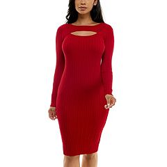 Red Cable Knit Dress - Matalan