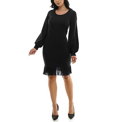 Women's Nina Leonard Sheath Sweater Dress