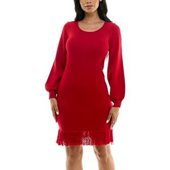 Women's Nina Leonard Sheath Sweater Dress