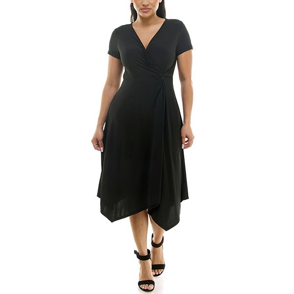 Women's Nina Leonard Uneven-Hem Dress