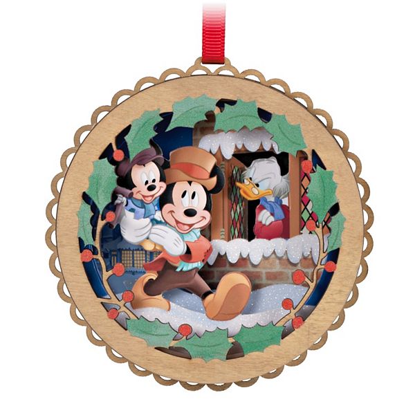 Hallmark Keepsake Christmas Ornament 2023, Disney Mickey's Christmas Carol 40th Anniversary Papercraft, Gifts for Disney Fans. .09 lbs.