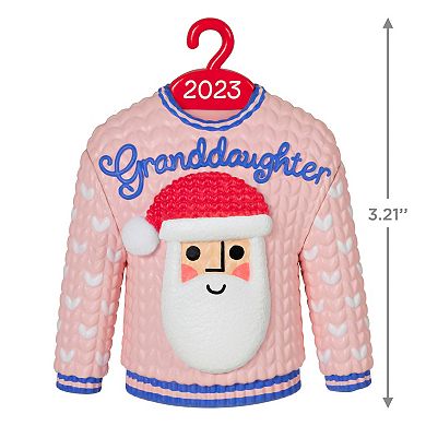 Hallmark Granddaughter Christmas Sweater 2023 Keepsake Christmas Ornament