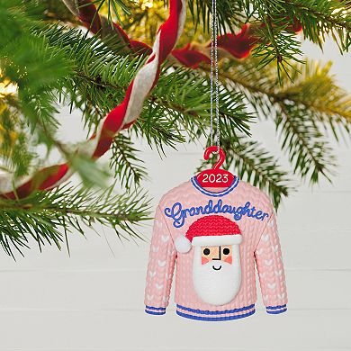 Hallmark Granddaughter Christmas Sweater 2023 Keepsake Christmas Ornament