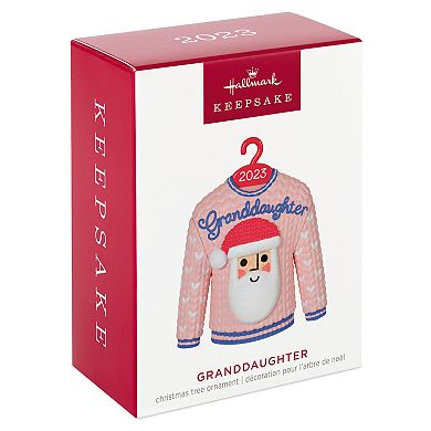 Hallmark Granddaughter Christmas Sweater 2023 Keepsake Christmas Ornament