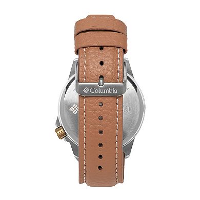 Men's Columbia Timing Sandblasted Leather Strap Watch