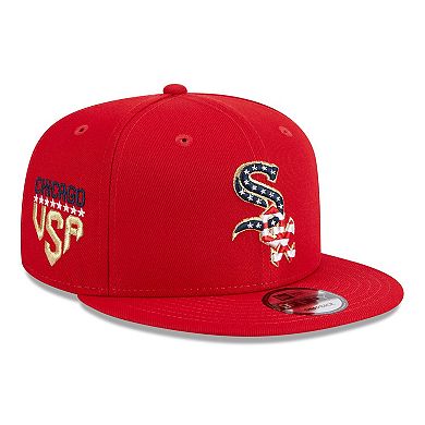 Men's New Era Red Chicago White Sox 2023 Fourth of July 9FIFTY Snapback Adjustable Hat
