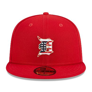 Men's New Era  Red Detroit Tigers 2023 Fourth of July 59FIFTY Fitted Hat
