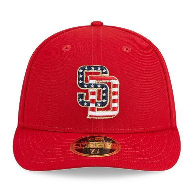 Men's New Era  Red San Diego Padres 2023 Fourth of July Low Profile 59FIFTY Fitted Hat