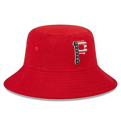 Men's New Era Red Pittsburgh Pirates 2023 Fourth of July Bucket Hat