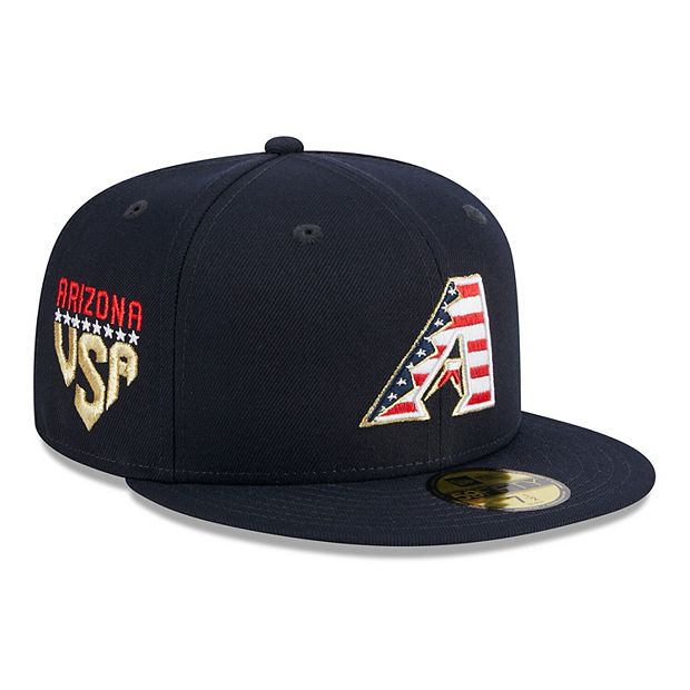 Men's New Era Navy Arizona Diamondbacks Logo White 59FIFTY Fitted Hat