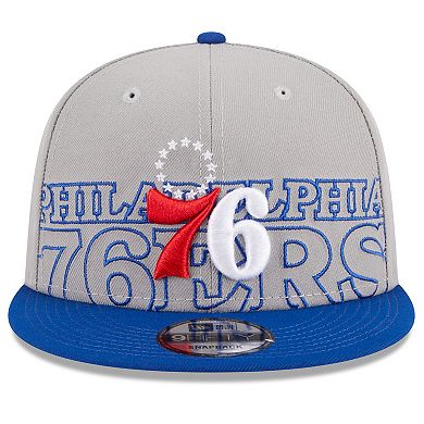 Men's New Era Gray/Royal Philadelphia 76ers 2023 NBA Draft Two-Tone 9FIFTY Snapback Hat