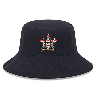 Men's New Era Navy Houston Astros 2023 Fourth of July Bucket Hat