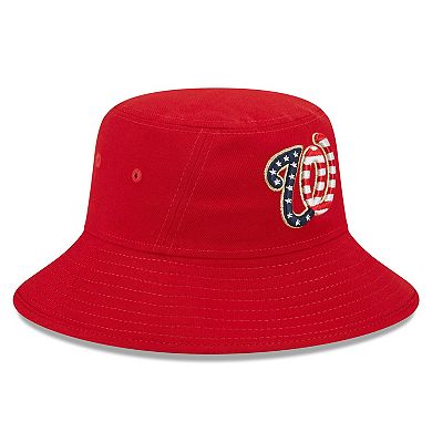Men's New Era Red Washington Nationals 2023 Fourth of July Bucket Hat
