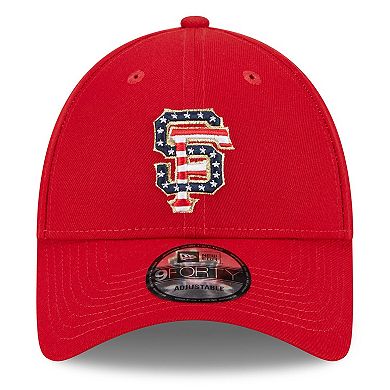 Men's New Era  Red San Francisco Giants 2023 Fourth of July 9FORTY Adjustable Hat