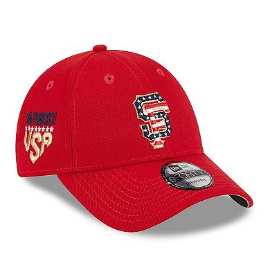 Men's New Era  Red San Francisco Giants 2023 Fourth of July 9FORTY Adjustable Hat