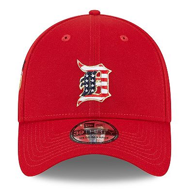 Men's New Era  Red Detroit Tigers 2023 Fourth of July 39THIRTY Flex Fit Hat