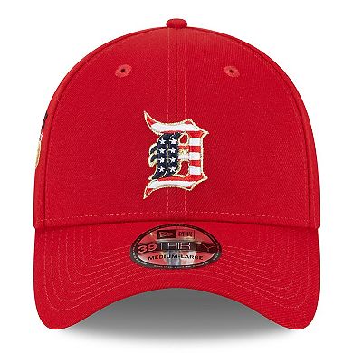 Men's New Era Red Detroit Tigers 2023 Fourth of July 39THIRTY Flex Fit Hat