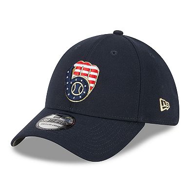 Men's New Era Navy Milwaukee Brewers 2023 Fourth of July 39THIRTY Flex ...