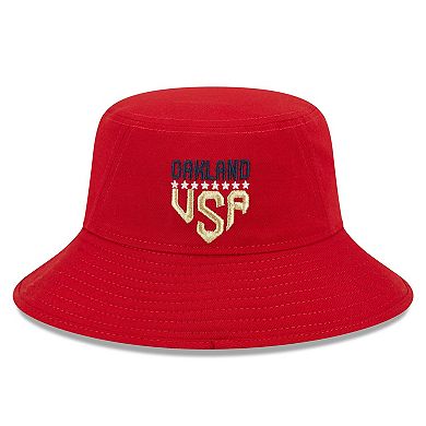 Men's New Era Red Oakland Athletics 2023 Fourth of July Bucket Hat