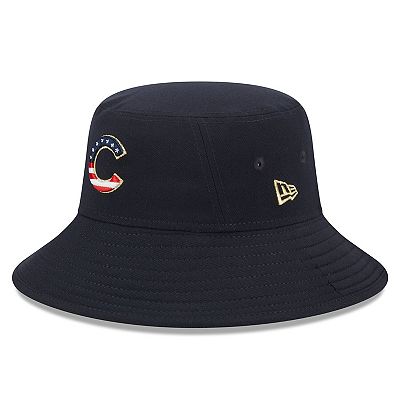 Men s New Era Navy Chicago Cubs 2023 Fourth of July Bucket Hat