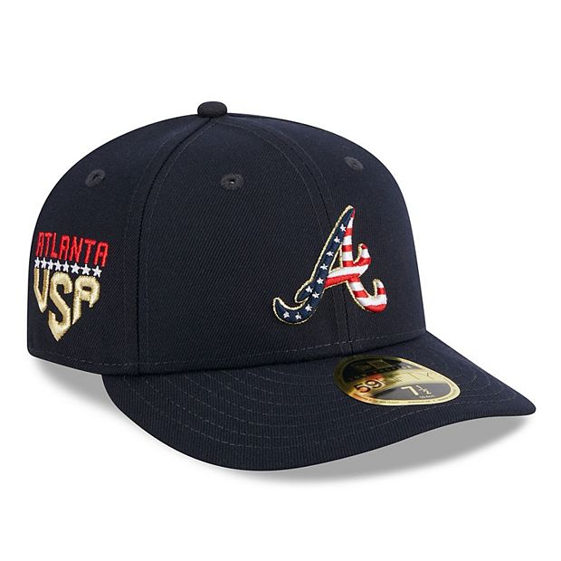 Men's Fourth of July '22 Atlanta Braves Navy 59Fifty Low Profile Fitted Hat