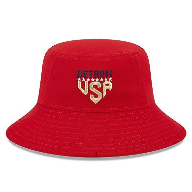 Men's New Era Red Detroit Tigers 2023 Fourth of July Bucket Hat